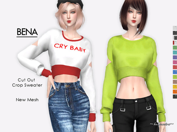 The Sims Resource - BENA - Crop Sweater
