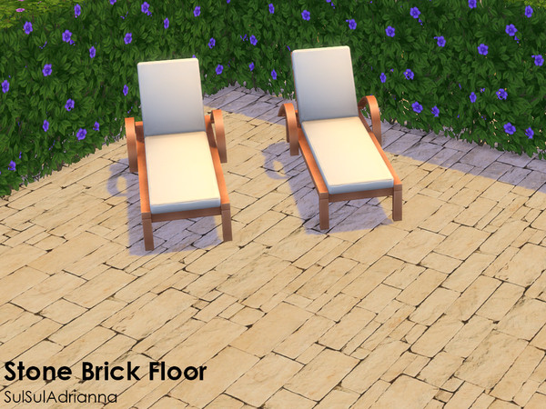 Sims 4 — Stone Brick Floor by SulSulAdrianna — A stone floor with 4 swatches. I hope you enjoy :)