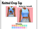 Sims 4 — Knitted Crop Top - Discover University needed by r-bernice95 — - Recolour of a EA Mesh - Knitted Looked - Pastel
