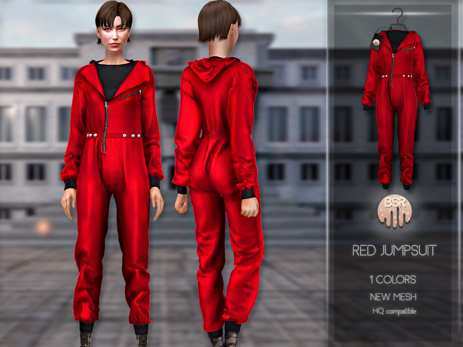 verkopen Ambassade aansluiten The Sims Resource - Red Jumpsuit BD237