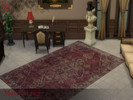 Sims 4 — Maroon rug Set_RavensF by Ravens_Fury2 — Hi everyone! I made this old vintage rug Maroon for just that little