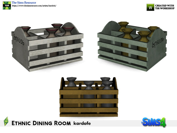 Sims 4 — kardofe_Ethnic Dining Room_Box with jars by kardofe — Small wooden box with holes where small spice jars can be