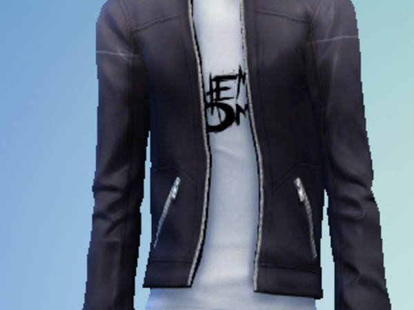 Sims 4 — My Chemical Romance Leather jacket recolor by yeetdaskeet — I made this recolor of the base game leather jacket