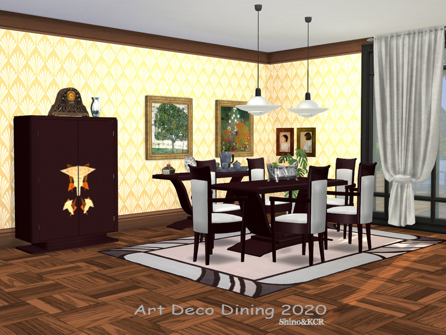 The Sims Resource Dining Art Deco 2020, Art Deco Kitchen Table And Chairs