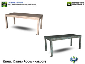 Sims 3 — kardofe_Ethnic Dining Room_Table by kardofe — Wooden table in natural ethnic style, made of recycled wood