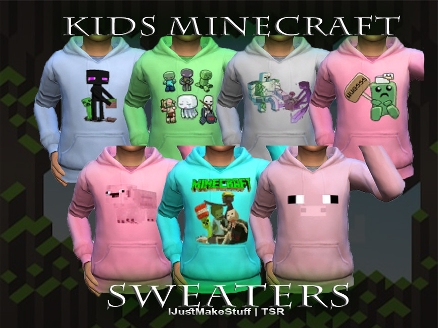 The Sims Resource Kids Minecraft Sweaters