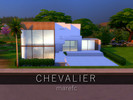 Sims 4 — Chevalier (cc required) by marefc2 — This 40x20 lot has 2 floors: This lot is unfurnished!