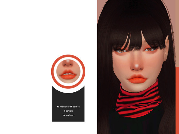 Sims 4 — ROMANCES OF COLORS LIPSTICK  by vuluun — Lipsitck for female inspired by korean beauty. 