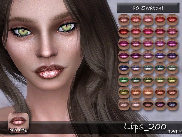 Sims 4 — [Ts4]Taty_Lips_200 by tatygagg — - Female, Male - Human, Alien - Teen to Elder - Hq Compatible