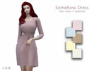 Sims 4 — Somehow Dress by wwwtyyx562 — I used the rubber band on the waist to accentuate the wrinkles. New mesh 5