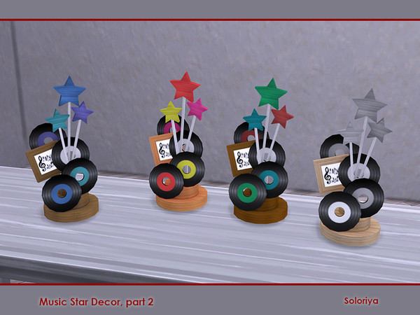 Sims 4 — Music Star Decor, part 2. Music Decoration, v1 by soloriya — Wooden music decoration, version 1. Part of Music