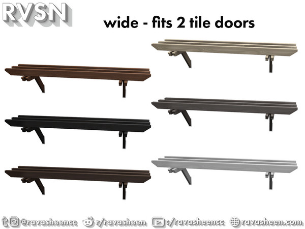 Sims 4 — Straight Trellin' Awning - Wide by RAVASHEEN — Worried about UV exposure? This practical, wooden awning