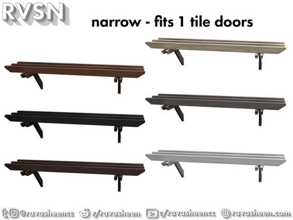 Sims 4 — Straight Trellin' Awning - Skinny by RAVASHEEN — Worried about UV exposure? This practical, wooden awning