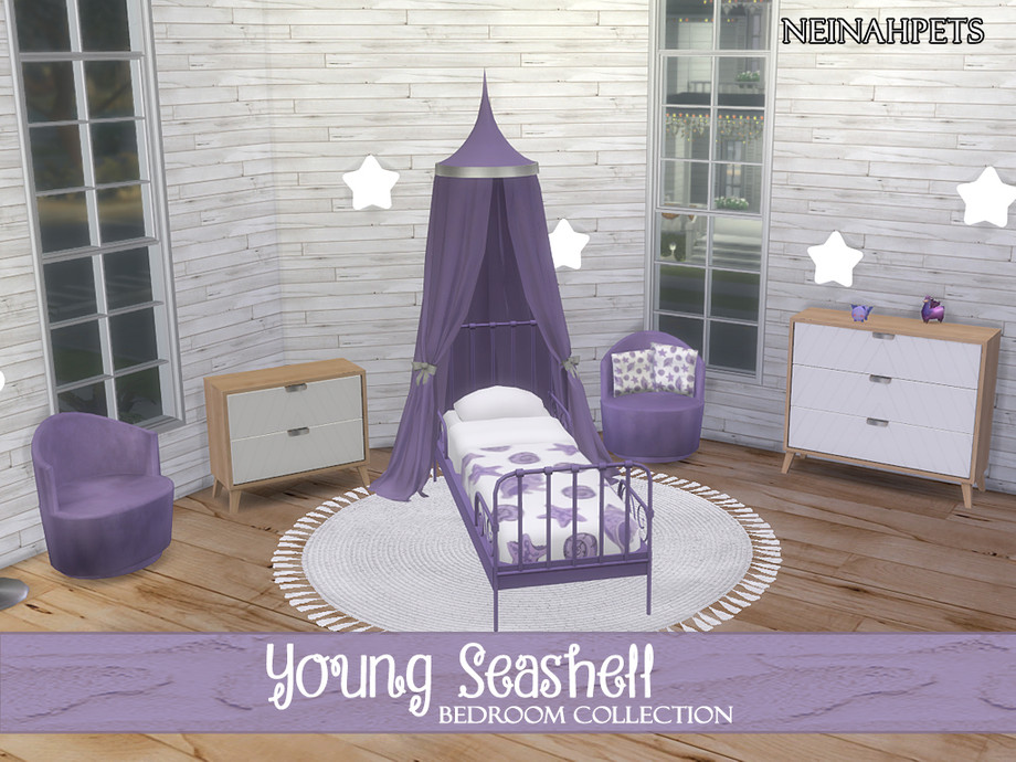 The Sims Resource Young Seashell Bedroom Collection {Mesh Required}