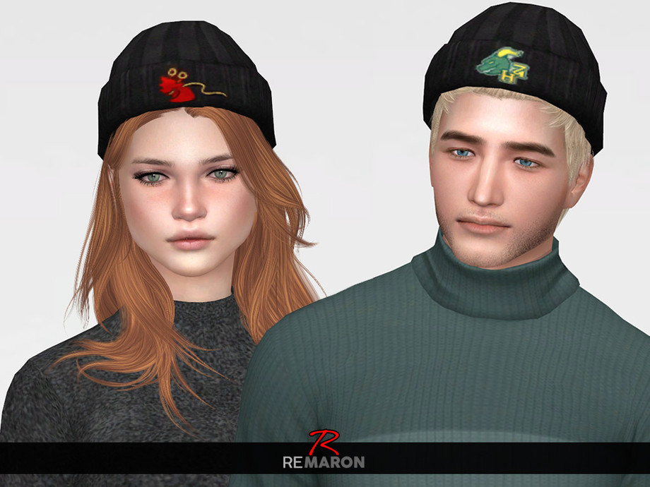 Sims 4 - Beanie for both gender by remaron - ==== MESH EDIT ==== -21 Swatch...