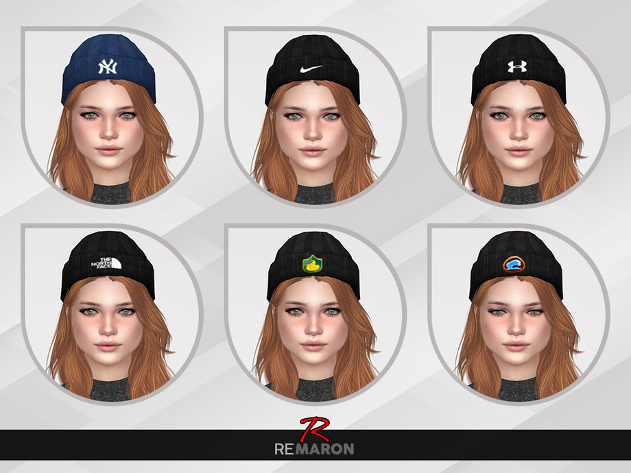 Sims 4 - Beanie for both gender by remaron - ==== MESH EDIT ==== -21 Swatch...