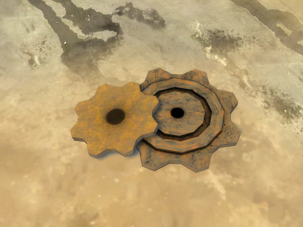 Sims 4 — Old gears by Cyclonesue — Rusty and useless, but essential all the same. Clutter for your Sims' perfect yard.