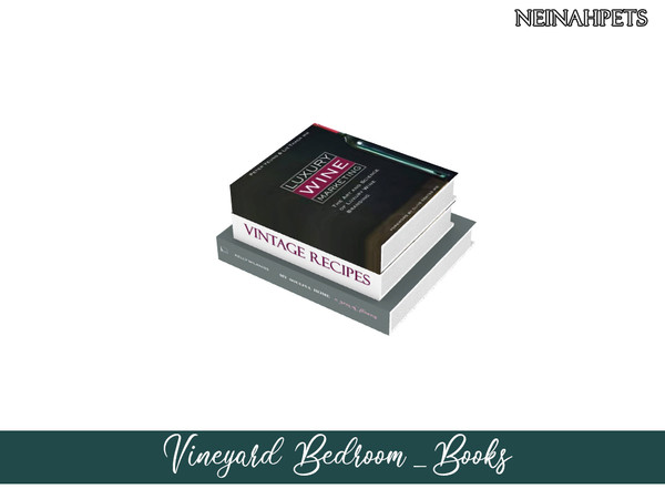 Sims 4 — Vineyard Bedroom - Books{Mesh Required} by neinahpets — A stack of books for the Vineyard bedroom.
