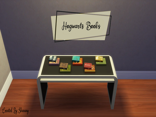 Sims 4 — Hogwarts Books by Shanany — Books of Hogwarts lessons to decor your room