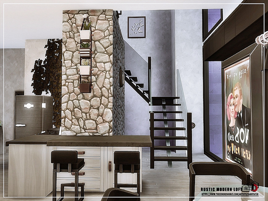 The Sims Resource - Rustic modern loft
