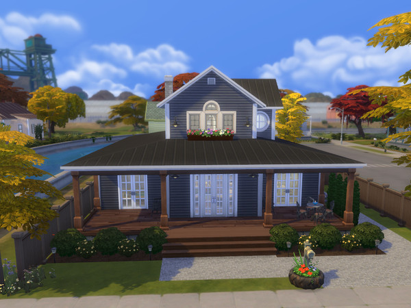 Sims 4 — Edgewater Farm House by NewBee123 — Edgewater Farm House Lot Size: 30x20 Bedrooms: 3 Bathrooms: 3 Price: