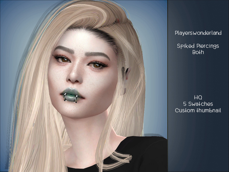 The Sims Resource - Spiked Piercing BOTH
