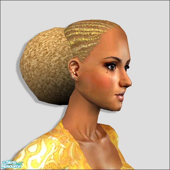 The Sims Resource | Cornrows & Afro Puff [Blonde]