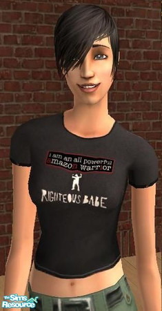Sims 2 — Ani DiFranco Amazon Tee by msnicoleking — "i am an all powerful amazon warrior" Ani DiFranco tee in