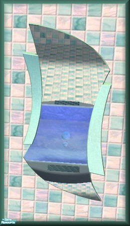Sims 2 — NK Turquoise Tile Bath - Mirror 1 by MoMama — A turquoise Charming Reflections mirror. I went kind of crazy with