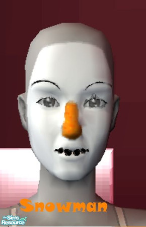 Sims 2 — Snowman by thenoble1 — A snowman inspired make up to help your sims celebrate the winter season