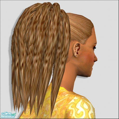 Sims 2 — Dread Pony Tail [Light Brown] by Lola — Part Of My Afro Carribean Collection. Dreaded Hair Pulled Up Into A High