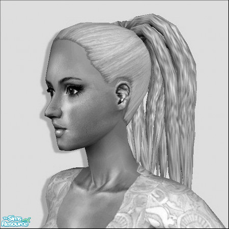 Sims 2 — Dread Pony Tail [Mesh] by Lola — Part Of My Afro Carribean Collection. Dreaded Hair Pulled Up Into A High