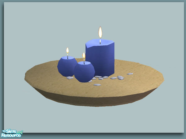 Sims 2 — Midnight Blue - Candles by Shakeshaft — Part of a recolour set of my Isabel Naturals in Midnight Blue and Floral