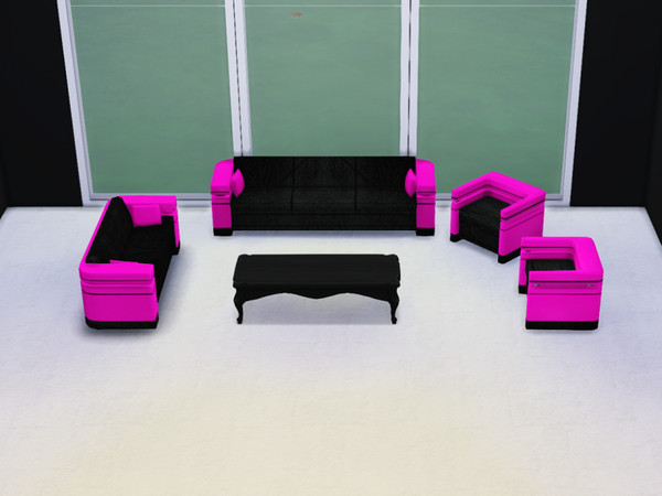 Sims 4 — Modern Leather Living Room Set by BlackCat27 — Your Sims will love this sumptuous leather living room set and