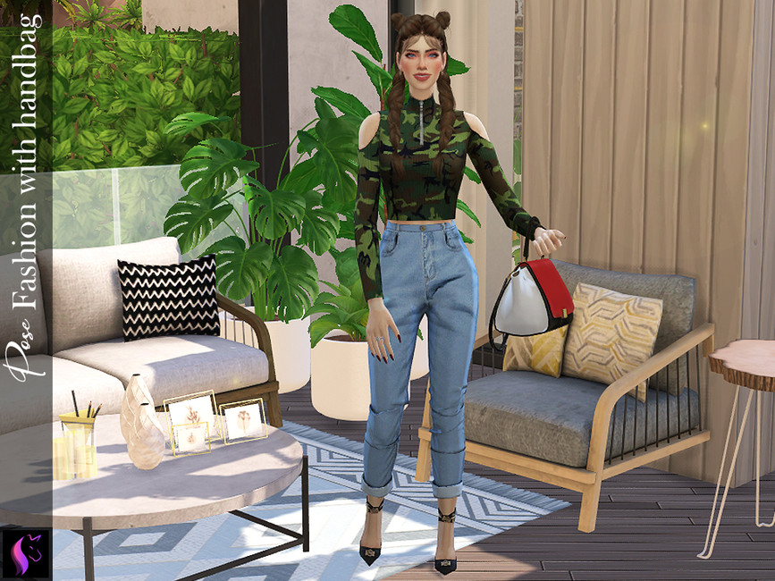The Sims Resource Pose Fashion With Handbag