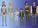 Sims 4 — Tights 'Light & Darkness' by Sarker2 — 20 swatches (10 different patterns, each has 'light' and 'dark'