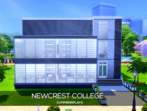 Sims 4 — Newcrest College by Summerr_Plays — Newcrest Comunity College is an outstanding college. Sure, it's not as