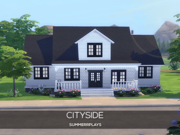Sims 4 — Cityside by Summerr_Plays — Named after the marvelous city views from the backyard, this house it a perfect