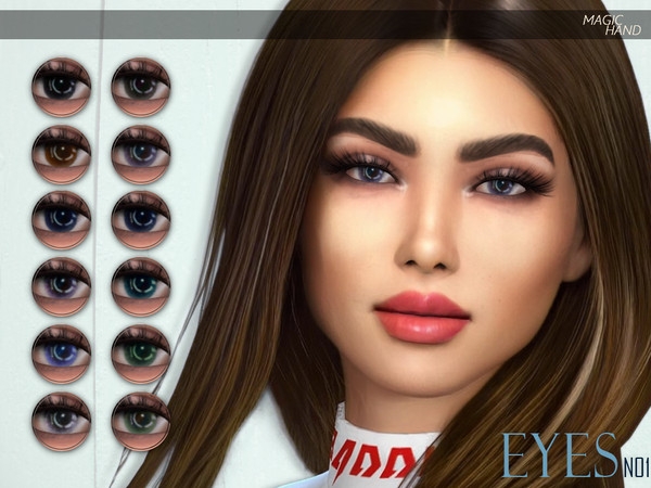 Sims 4 — [MH] Eyes N01 by MagicHand — --24 available colors-- --Compatible with HQ settings-- --CAS thumbnail-- Enjoy!