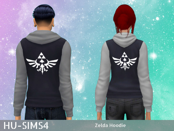 Sims 4 — Zelda Hoodie by hu-sims4 — Zelda Hoodie - 1 swatch - Standalone item - Tested in-game - Base game compatible