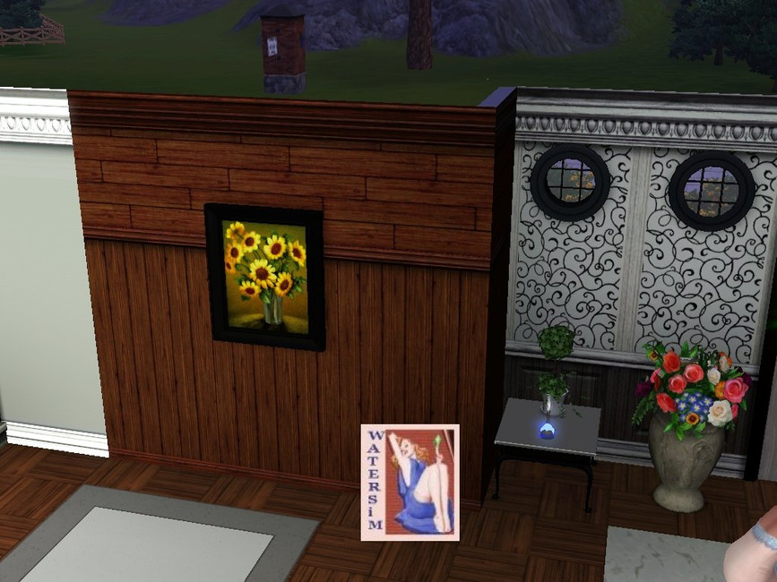The Sims Resource brown wood wall