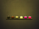 Sims 4 — Large Candles 1 by MmeCrow — Large square candles available in a variety of colours. Part 1 of 2. 