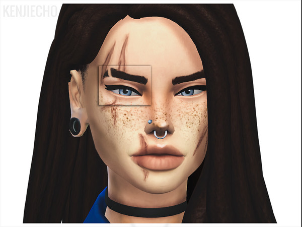 Sims 4 — Maxis Match Eyebrows by Kenjiecho — Maxis Match eyebrows with a slit. 18 EA Colors Right Side Left Side 