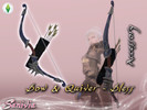 Sims 4 — Bow & Quiver - Bless Accessory by Sanivia —  - Basegame - 5 Colors (Ice, Darkness, Fire, Water, Basic) - HQ