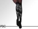 Sims 4 — Killstar Sinstress Long Socks by ProudSimCreations — 666 -BCG -Hand drawn -1 Swatch -Custom Thumbnail