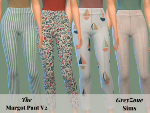 Sims 4 — Margot Pant V2 - REQUIRES CITY LIVING by greyzonesims — The Margot Pant V2 features twenty swatches of various