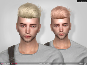 Sims 4 — Stephen ( Hair 124 ) by TsminhSims — New meshes - 20 colors - HQ texture - Custom shadow map, normal map - All