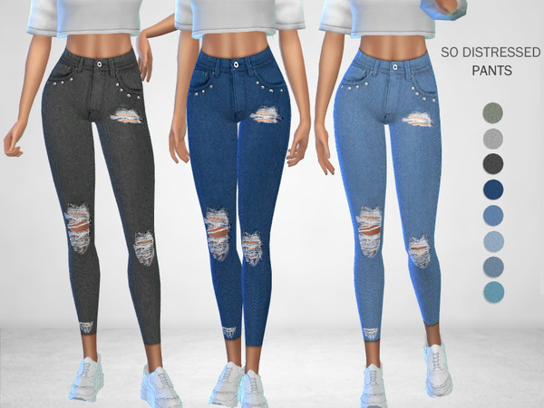 The Sims Resource - So Distressed Pants