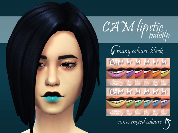 Sims 4 — CAM lipstick mix by PatoTFP — Lipstick inspired by the MAC one.