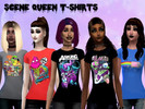 Sims 4 — Scene queen shirts by ToxicBeer666 — these are a bunch of shirts i owned when i was a teen. i found them the